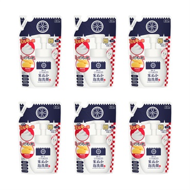 【15％OFF】江戸こすめ メイクも落とせる米ぬか泡洗顔 つめかえ 6個セット